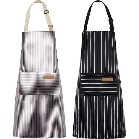 Grembiule da cucina, grembiule porta utensili, unisex, due pezzi, poliestere, 68 x 75 x 1 cm, per lavori domestici, grigliate, raccolta fiori, attività creative (1/5)