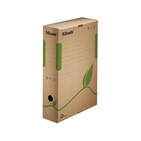 Esselte Eco Archivbox hellbraun aus recyceltem Karton (1/4)