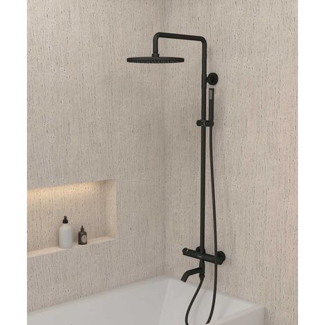 Columna termostática para ducha y bañera Negro - Corbeau (1/5)