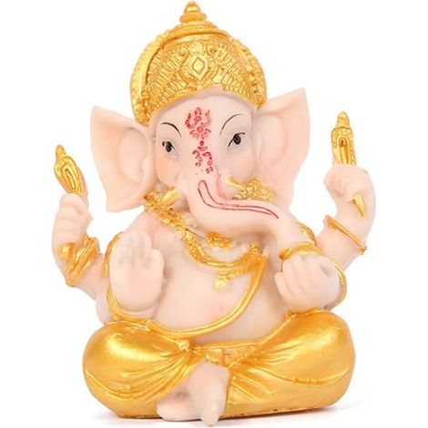 Estatua dorada de Buda Ganesha de Haidianzi (1/5)