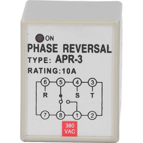 Contrôleur de protection contre l'inversion de polarité par relais de séquence de phase CKCTELAY pour moteur 10 A APR-3AC380 V (1/5)