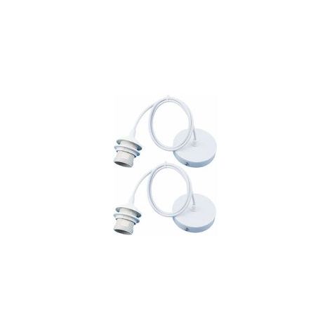 Support de lampe E27 en métal – Câble réglable 100 cm – Compatible avec abat-jour – Pour cuisine, bureau, café (1/5)