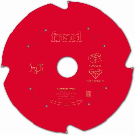 Lama diamantata per sega circolare portatile a batteria FREUD - Ø190 1,8/1,2 AL30 Z4 TD 10° - F03FS10097 -FR13F003HC (1/2)