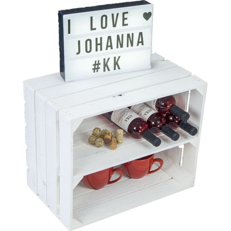 Obstkistenregal  Johanna neu - weiß - längs (1/5)