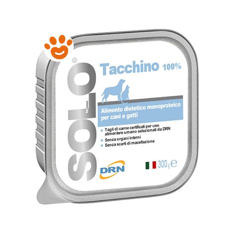 DRN Cane e Gatto Alimento Monoproteico in Vaschetta 300gr Tacchino