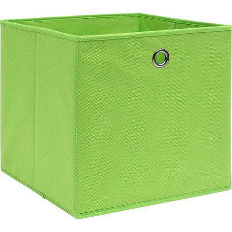 Maison Exclusive - Scatole Portaoggetti 10pz Verdi 32x32x32 cm Tessuto (1/5)
