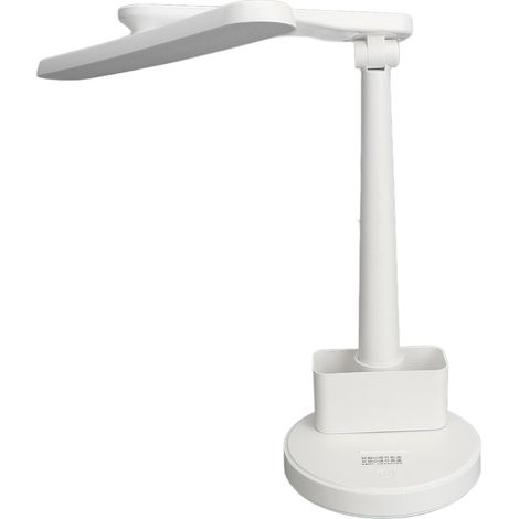 ABS-LED-Tischleuchte, 360° drehbar, faltbar, USB-Anschluss, dimmbar, mit Stifthalter, für Schlafzimmer, Büro, Studentenwohnheim, Arbeitsplatz, Arbeitszimmer (1/5)