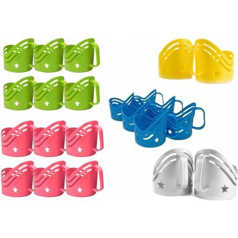 Cestas de cristal con asas, 6 unidades, colores surtidos.