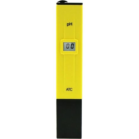 Testeur de Ph Stylo Ph-mètre Numérique Jaune, Sonde Haute Précision, Compensation de Température, Écran Led, Plastique et Métal, pour Aquariums et Pêche (1/5)