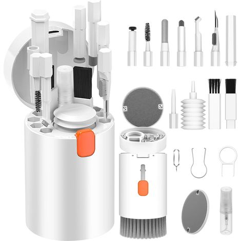 Kit nettoyage 20 en 1 pour clavier – Kit de nettoyage pour AirPods, boîtier de charge, écouteurs, PC, téléphone et appareil photo (1/5)