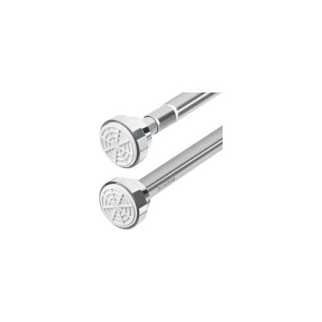 Barre de douche extensible de 50 à 85 cm, sans perçage, en acier inoxydable, pour douche, balcon ou dressing. (1/5)