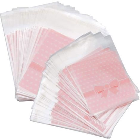 200pcs Sacs de Bonbons Sacs de Confettis Sachets pour Confettis pour Anniversaire Halloween Noël (8 10 cm + 3 cm SACHET COTILLONS (1/4)