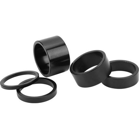 Satz mit 5 Unterlegscheiben für die Vorderradgabel von Mountainbikes, Lenkkopf-Distanzstücke aus Aluminium. (1/5)