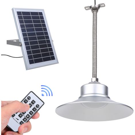 lustre salon-Solar Lampe Suspendue Pendant à Contrôle Remote et Timer IP65 – Luminaire Dimmable 8 Niveaux de Lumière pour Intérieur/Extérieur (36 LEDs, Aluminium) (1/5)