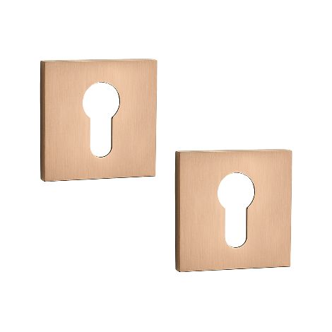 Quadratische Rosetten-Einsatzplatten für Innentürgriffe, Roségold (1/3)