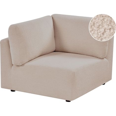 Eckmodul KIVVIK Bouclé Beige rechtsseitig (1/5)