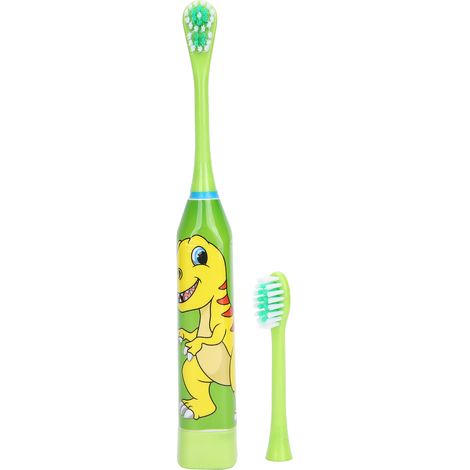 Brosse à dents électrique enfant - Modèle cartoon adorable pour soins bucco-dentaires - Vert clair (1/5)