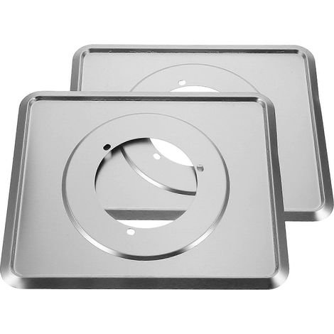 Bacs de récupération carrés en métal pour cuisinière à gaz (lot de 4) (1/5)