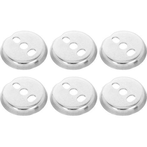 Ensemble de 6 porte-serviettes et rondelles, en acier argenté pour salle de bain (1/3)