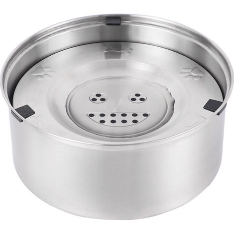 Jeffergarden Fontaine à eau pour chien 3L inox 304 - anti-renversement, buveur lent, projet jardin/maison durable (1/5)
