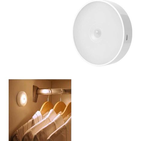 Faretto Led Sensore Rileva Movimento Lampada 6 W Luce Naturale Ricaricabile Usb