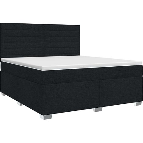 Maison Exclusive - Boxspringbett mit Matratze Schwarz 140 x 200 c (1/5)