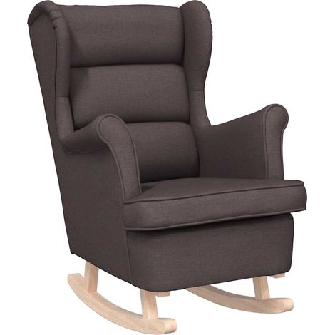 Chaise à bascule,Chaise de relaxation marron foncé 74x90x102 cm tissu CFW84744 (1/5)