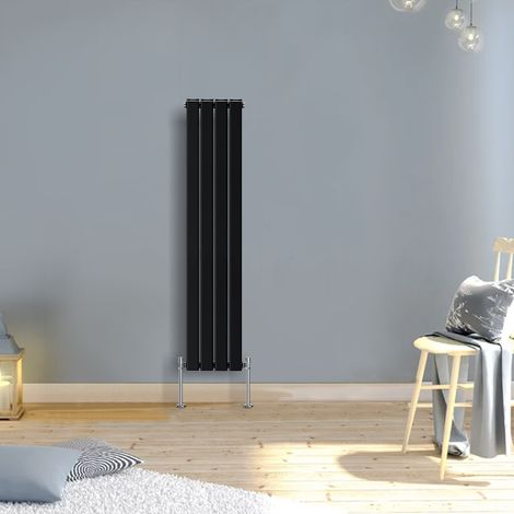 Warmehaus Vertical Radiator Flat Panel Double Black 1600x274mm (1/5)