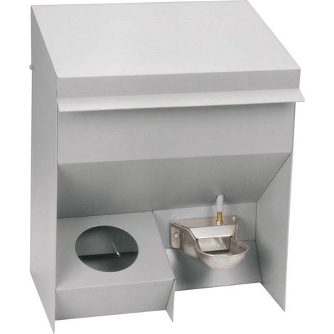 Dispensatore Cibo Cani 20 litri. Chiusura Manuale con Coperchio Ribaltabile, 46x33x57 cm