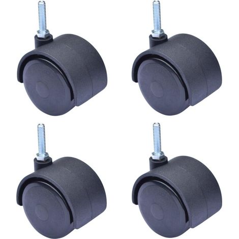 2"-Lenkrolle, 1/4" x 1" Schraube - 20 Stück, 4er-Pack (1/4)