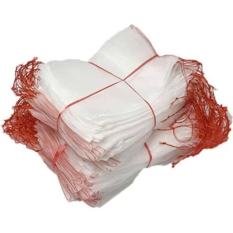 Fruit Protection Bags, 100 Pack 4 x 6 Inch Nylon Net Barrier Bag with Drawstring for Protecting Plant Seed Fruit Flower Vegetable, Reusable Mesh Protect Bag (1/5)