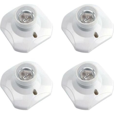 Douille Plafond E27 Visser, Douille E27 Garage, AC 220-240V, Support Douille pour Ampoule LED, Base Plafonnier Culot E27, Base (1/4)