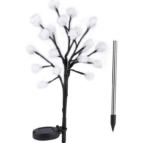 Lampe Solaire Arbre Décoratif Extérieur - 30 x 65 cm - IP44 - Batterie 600 mAh - Lumière Blanche Chaude - 1 Pièce (1/5)
