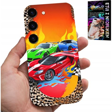 Hülle für Samsung Galaxy S23 Plus – Für Kinder, Rennwagen + Glas (1/5)