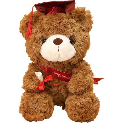 Peluche cadeau de fin d'année de maternelle, poupée en peluche de fin d'année, peluche animée de fin d'année-23X15X10CM-Brown