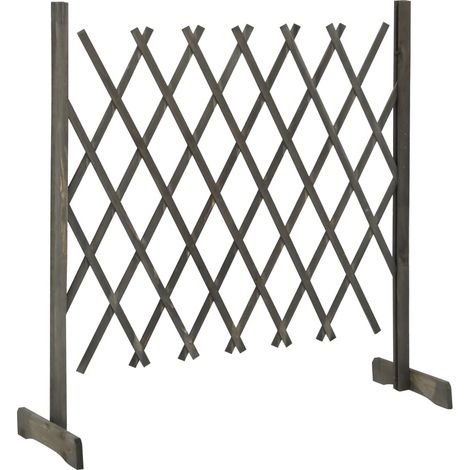 Maison Exclusive - Garten-Rankzaun Grau 120x90 cm Massivholz Tann