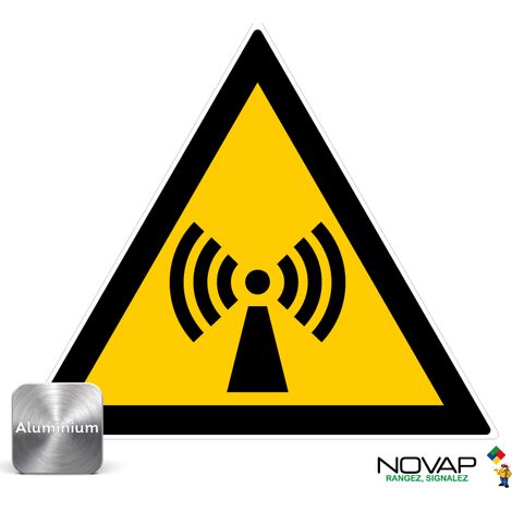 Panneau Danger Radiation non ionisante - Alu triangle 300mm - 4011844