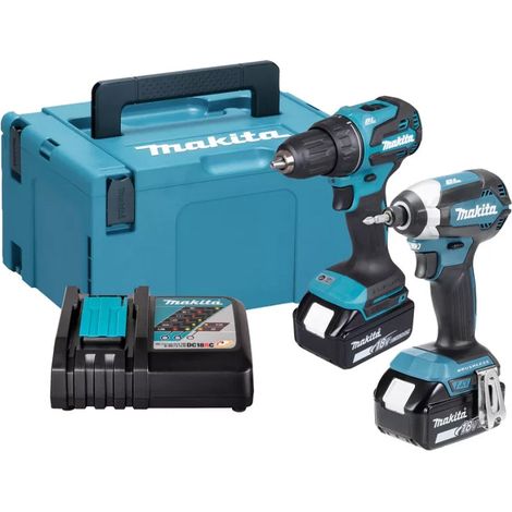 Pack 2 outils MAKITA DLX2535TJ DDF490 + DTD153 en makpac