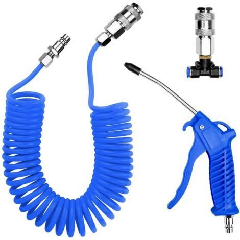 Soufflette à Air Comprimé 5M – Pistolet de Soufflage avec Tuyau PU, Connecteur en T – Kit de Nettoyage Cabine Camion & Véhicules – Buse Fine Haute Pression, Matériaux Durables (1/5)