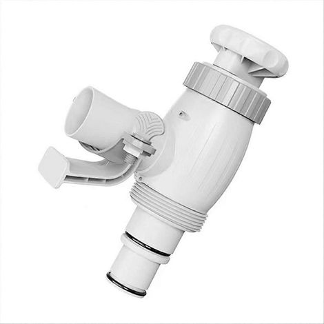 Doppelfunktions-Poolschlauchanschluss, Kolbenventil mit Rückschlagventil, 2-in-1-Adapter für die Filtration, robuster Anschluss, für den Einsatz im Pool, wasserdicht, einfach zu installieren. (1/5)