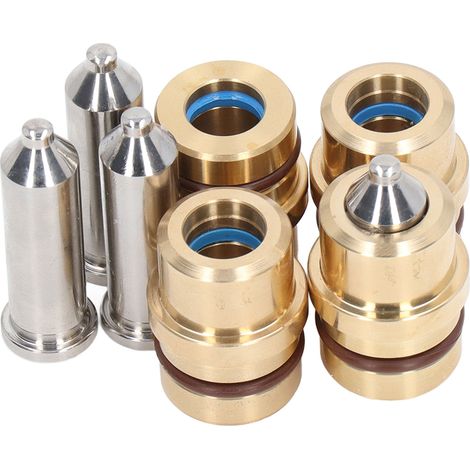 4PCS Poignée de commande de pelle avec joints en caoutchouc, alliage laiton-acier, résistant à la chaleur, soupape de poussée pour bulldozer (1/5)