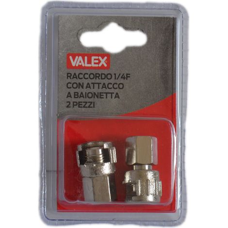 VALEX ATTACCO A BAIONETTA 1/4F 2PZ (1/4)
