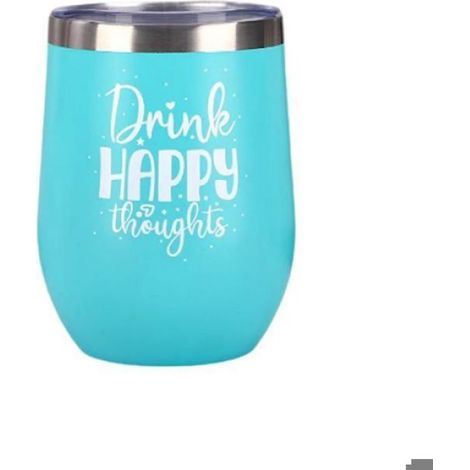 12 Oz Wine Tumbler - Iced Coffee Mug With Steel Double Wall Vacuum Insulated With Inner Layer Copper Keep Drinks Cold（bleue） (1/5)
