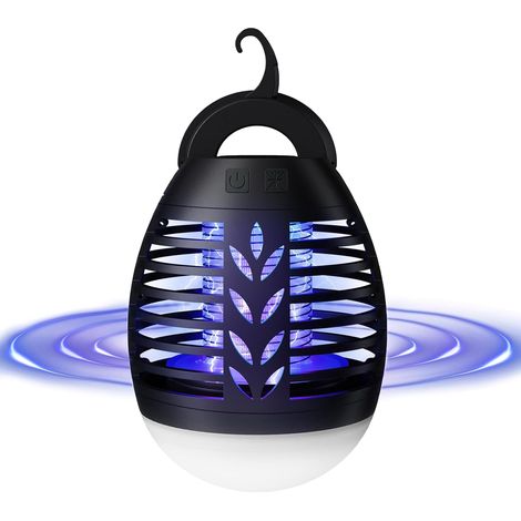 Anti-Mosquito Camping Lamp, 2 in 1 Outdoor Mosquito Lamp with USB Rechargeable Battery, Portable IPX6 Waterproof Camping Accessories with 3 Brightness Modes (1/5)