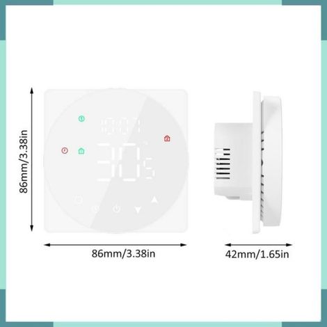 Régulateur de température Tuya WiFi Écran LCD Contrôleur de température intelligent 16A Thermostat à auto bord Wi-Fi blanc (1/5)