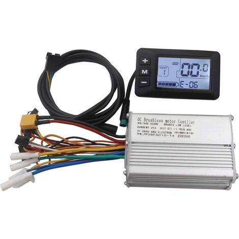ContrLeur de Moteur Sans Balais pour Scooter éLectrique 48 V 21 une + S866, Kit de Tableau de Bord avec éCran LCD, Accessoires pour Scooter (1/2)