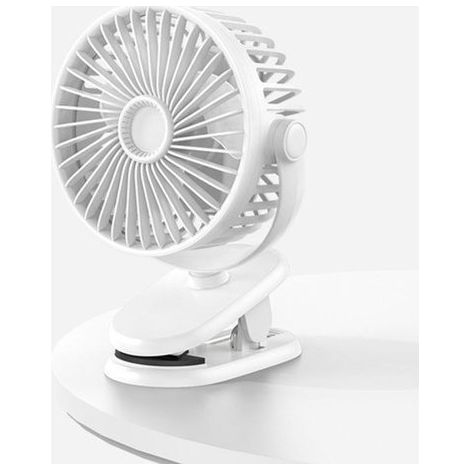 Ventilateur - Ventilateur USB - Mini ventilateur - Ventilateur de table - Avec pince - 3 vitesses réglables - Angle ajustable - Ventilateur portable - Idéal pour le bureau. l'école et les chambres d'é (1/5)