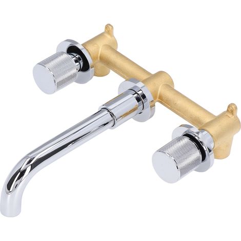Ensemble de robinetterie de salle de bain à double commande eau chaude/eau froide, filetage extérieur G1/2 (1/5)