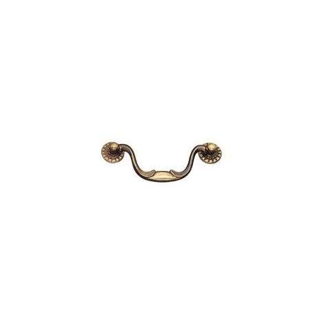 Poignée de porte d'entrée zamac – Entraxe 96 mm – Décor bronze – Hauteur 48 mm – Largeur 115 mm – Pour bois dur – Fosun (1/2)