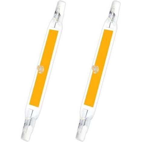 R7S 78mm LED 5W Blanc Chaud 3000K, 500LM, R7S J78 COB LED Linéaire Remplacer Crayon Halogène 40W 50W, Ampoule R7S LED 78mm Slim pour Mini Projeture/Applique Murale, Non-dimmable, lot de 2 [Classe éner (1/5)